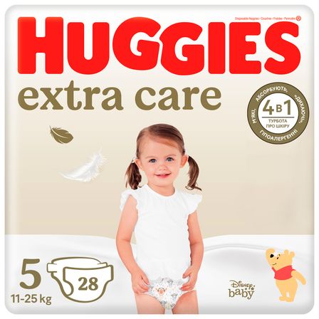 Підгузки Huggies Extra Care, розмір 5, 11-25 кг, 28 шт., арт. 5029053583150