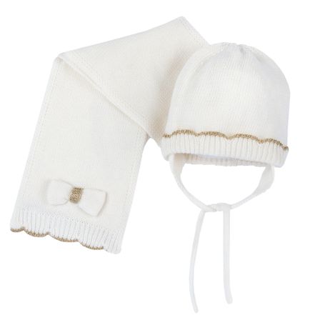 Комплект Gianella: шапка та шарф, арт. 090.16320.030, колір Белый