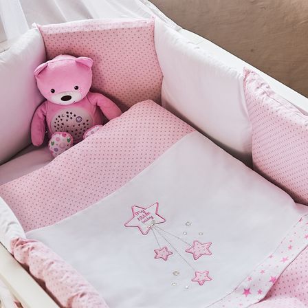 Комплект постельного белья Piccolino "Twinkling Pink Stars", 6 предметов, арт. k.6116, цвет Розовый