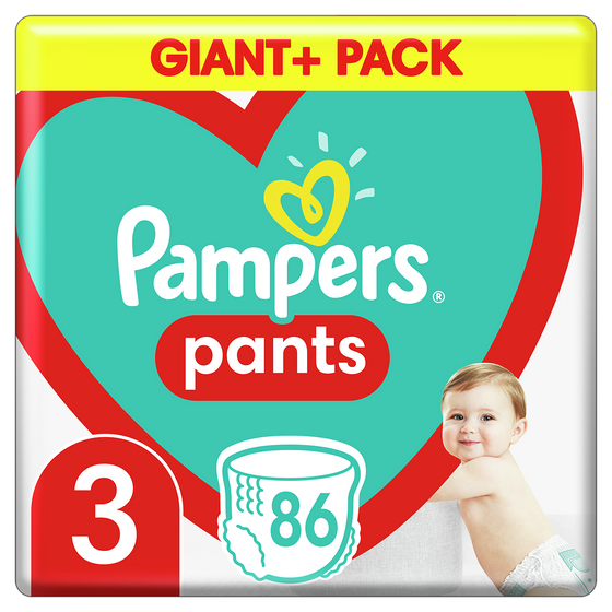 Підгузки-трусики Pampers Pants, розмір 3, 6-11 кг, 86 шт, арт. 8006540067833