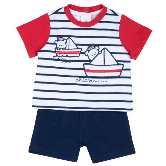 Костюм Little sailor: футболка і шорти, арт. 090.76472.085, колір Синий с белым