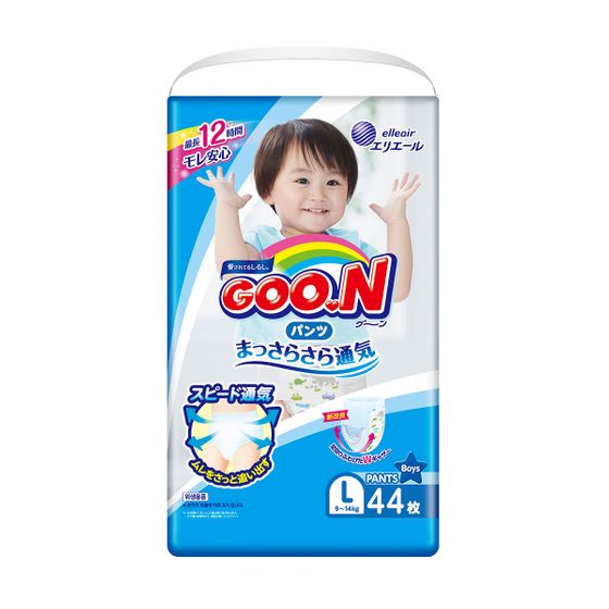 Підгузки-трусики Goo.N для хлопчика, розмір L, 9-14 кг, 44 шт, арт. 843097