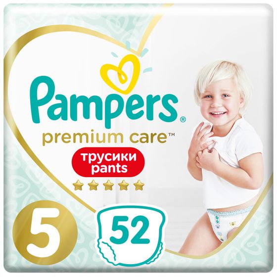 Підгузки-трусики Pampers Premium Care, розмір 5, 12-17 кг, 52 шт, арт. 8001090760036