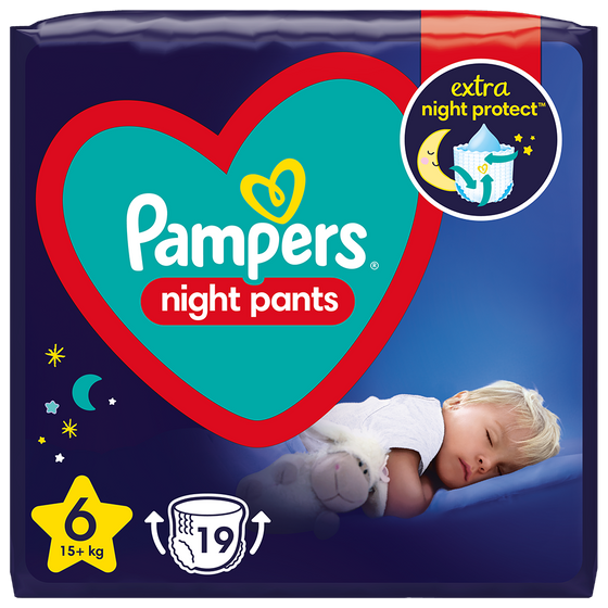 Підгузники-трусики Pampers Night Pants, розмір 6, 15+ кг, 19 шт, арт. 8006540234761