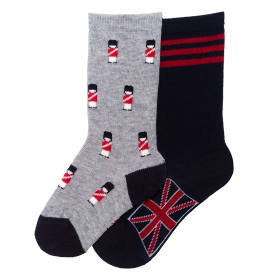 Шкарпетки (2 пари) English friends, арт. 090.01248.095, колір Серый
