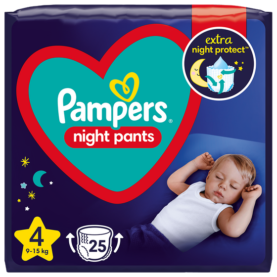 Підгузники-трусики Pampers Night Pants, розмір 4, 9-15 кг, 25 шт, арт. 8006540234709