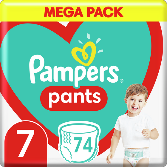 Підгузки-трусики Pampers Pants, розмір 6+, 17+ кг, 74 шт, арт. 8006540069622