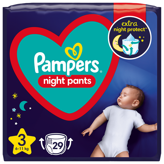 Подгузники-трусики Pampers Night Pants, размер 3, 6-11 кг, 29 шт, арт. 8006540234679