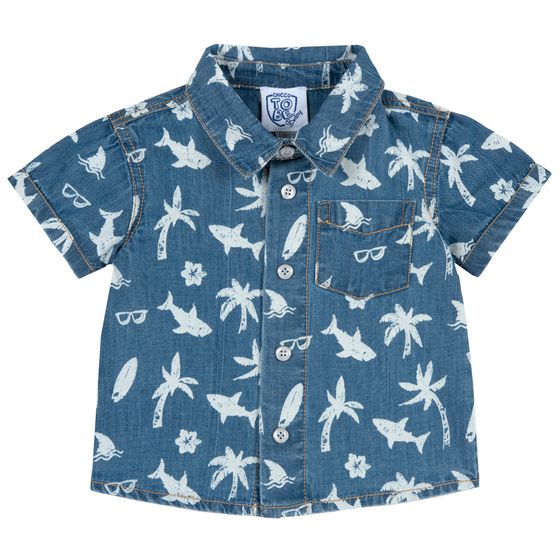 Рубашка Friendly shark, арт. 090.66533.085, цвет Голубой