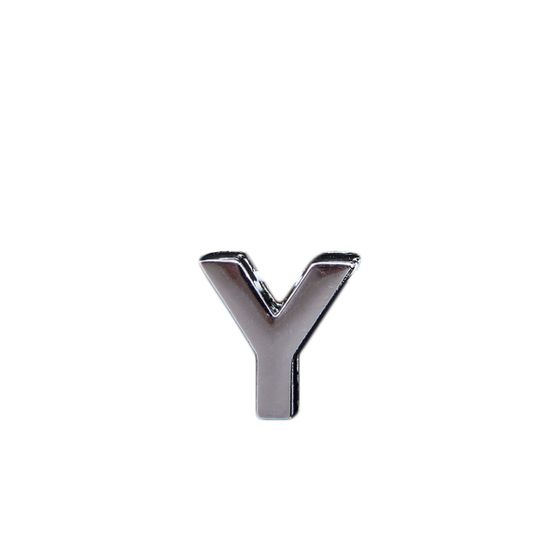 Металлическая буква Y, арт. GMLT00935, цвет Серебряный