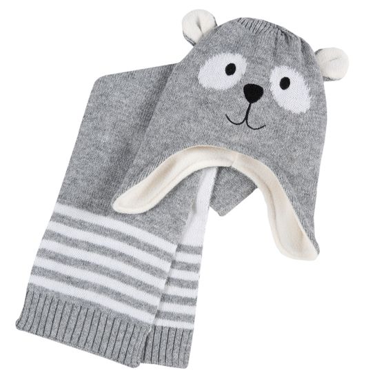 Комплект Little koala: шапка и шарф, арт. 090.04721.091, цвет Серый