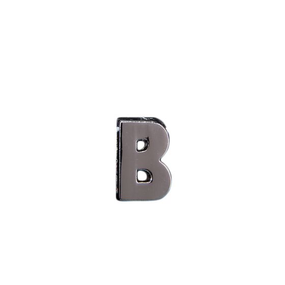 Металлическая буква B, арт. GMLT00912, цвет Серебряный