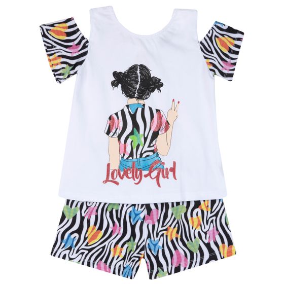 Костюм Lovely Girl: футболка та шорти, арт. 090.73657.039, колір Белый