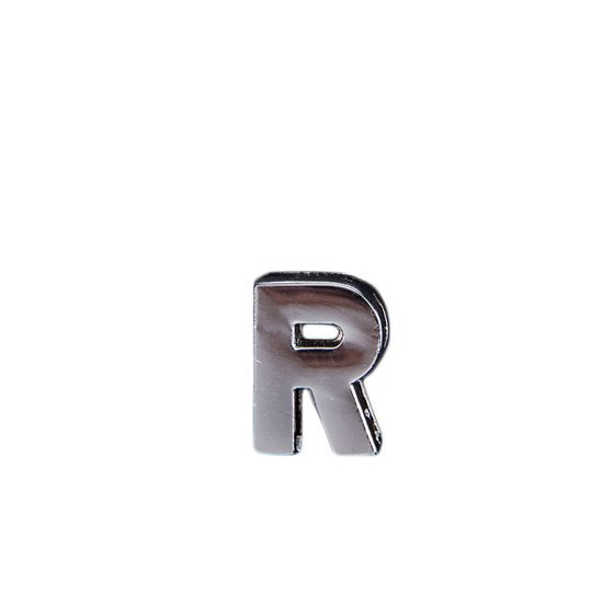 Металлическая буква R, арт. GMLT00928, цвет Серебряный