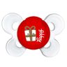 Пустышка Physio Сomfort Christmas, силикон, 12м+, 1 шт., арт. 55618.00, цвет Красный