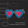Емодзі Heart Sunglasses Glow in the dark, арт. AC2383, колір Голубой (фото2)