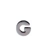 Металлическая буква G, арт. GMLT00917, цвет Серебряный